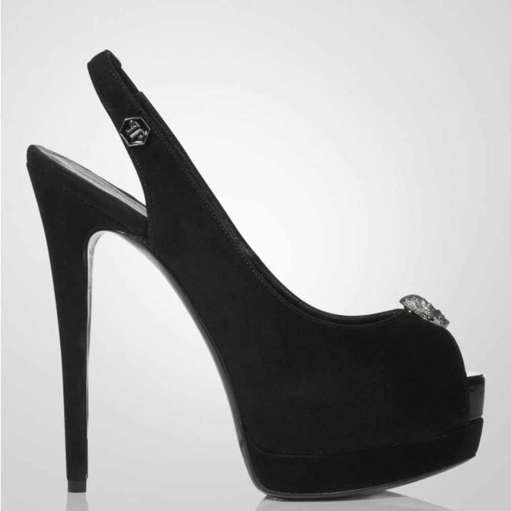 Philipp Plein Suede Leather Heels – Size EU 36 (US 6) – Designer